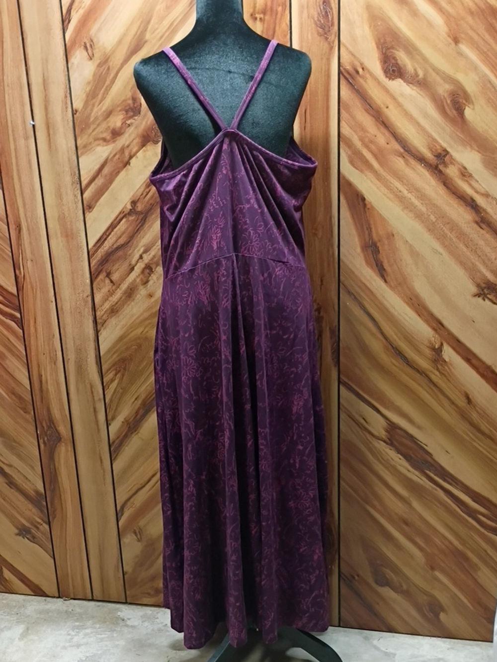 Pact Plum Organic Cotton Fit And Flare Open Back Maxi Dress Size XXXL - Picture 4 of 10